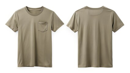 minimal clear and elegant khaki pocket t shirt