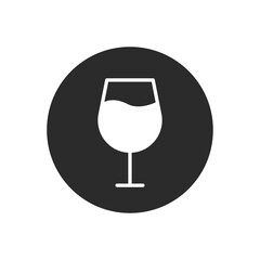 Wine glass icon symbolizing drink, beverage, celebration, alcohol, or hospitality in user interface or design.