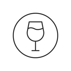 Wine glass icon symbolizing drink, beverage, celebration, alcohol, or hospitality in user interface or design.