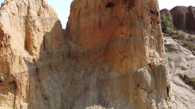 Sand Pyramids located near the city of Foča in Bosnia and Herzegovina. The Sand Pyramids are a fascinating natural phenomenon.
