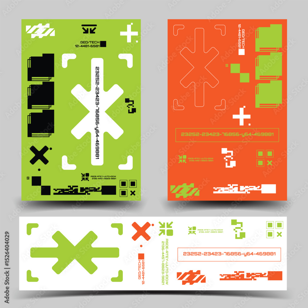 Aufkleber y2k 2000s scifi cyberpunk retro-futuristic layout template set dashboard for ux-ui application, 2d v