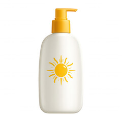 Moisturizing lotion bottle with sun design, ideal for skincare and relief from sun exposure. This product is perfect for summer days, providing hydration and protection