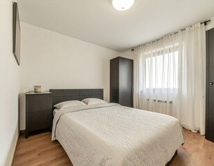 Modern bedroom with light neutral tones