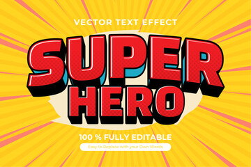 Superhero Text Effect, Comic Style Editable Design