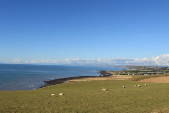 Wales coastline in the summertime