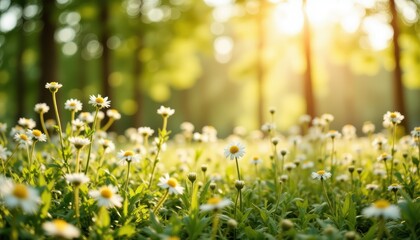 Fototapeta premium Expansive green field under a clear blue sky, serene landscape panorama vibrant