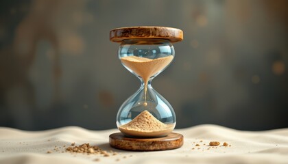 The timeless dance of sand, capturing the flow of moments in an hourglass sand