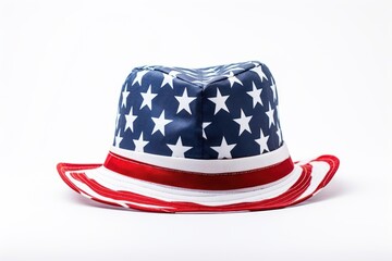 White flag hat white background.