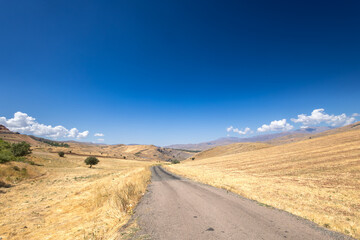 road in the mountains and clouds