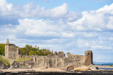 The ruins of St. Andrews castle in Fife