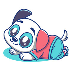 Cute Dog Illustration Vector