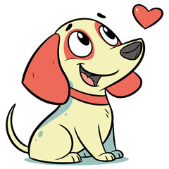 Obraz premium Cute Dog Illustration Vector
