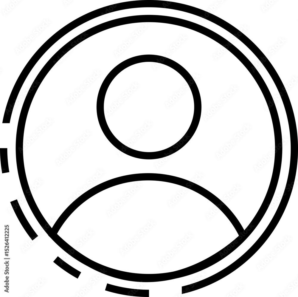 Poster story with user profile avatar icon button line style. live video streaming frame, social media inte