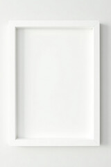 Clean background wall with empty photo frame (can be removed or replaced), even tone
