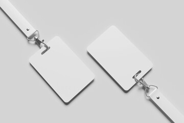 Blank ID card for mockup - 3D Illustration