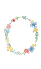 Pastel floral wreath