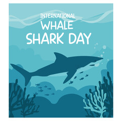International Whale Shark Day Illustration Set-08