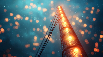 Glowing Lights Festive 3D Render