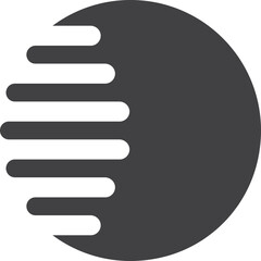 Abstract Circle Logo with Speed Lines