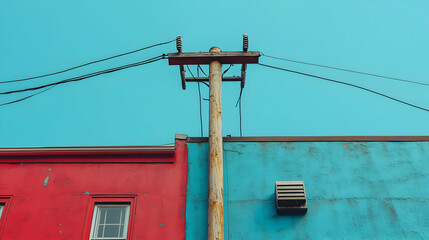 Urban Utility Pole Illustration