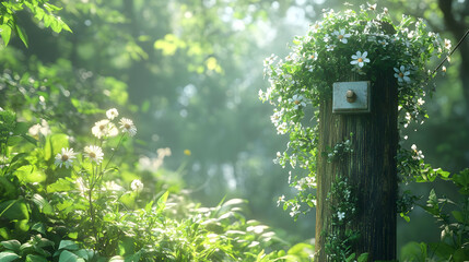 Sunlit Forest 3D Illustration