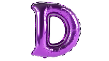 Purple Balloon with letter D for Party Decoration Background