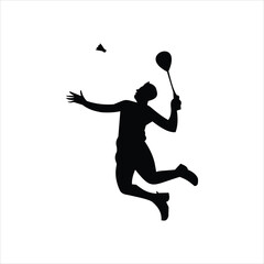 Badminton silhouette icon