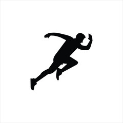 Running silhouette icon