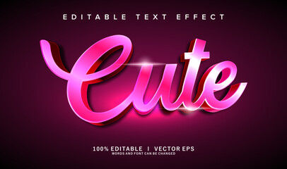 cute vector text effect with modern style design