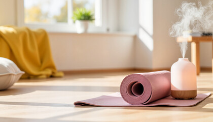 Easter basket filled with colorful eggs and bunny in sunny garden  