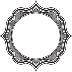 Vintage frames set isolated on white background. Decorative frame.