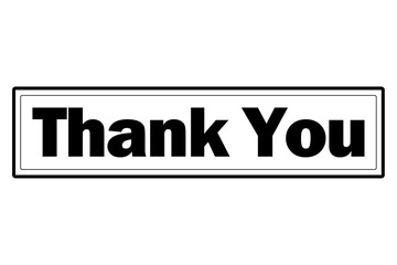 Thank You - Rubber Stamp with word Thank You 
