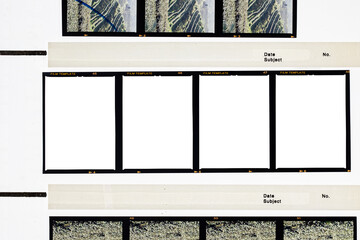 Medium format color film frame.With white space.