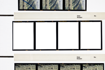 Medium format color film frame.With white space.