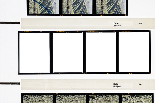 Medium format color film frame.With white space.