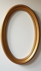 Luxury golden oval picture frame, perfect for design , oval, gold frame, ornate frame