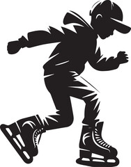 Silhouette of Winter Skater: Capturing the grace and momentum of a figure skater