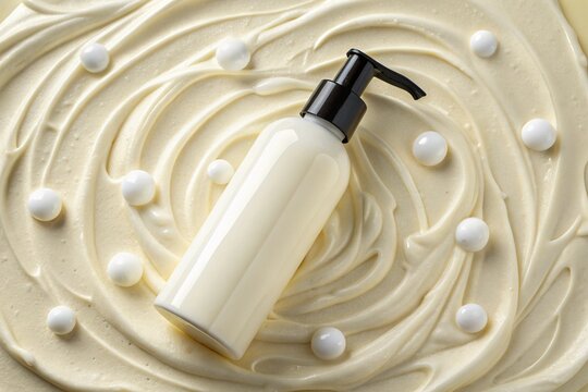 the lotion bottle with swirls