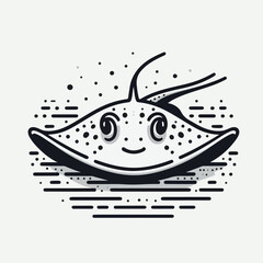 stingray fish vector image