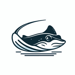 stingray fish vector image