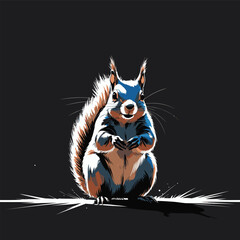 comic book style squirrel illustration