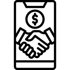 Mobile Business Icon