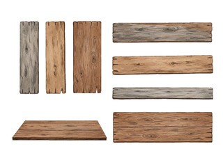 Vector watercolor wooden board / 水彩テイストの木の板イラスト
