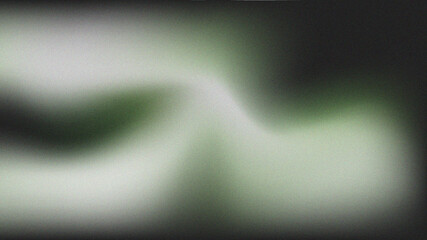 Abstract blurred green and white gradient textured background with grainy effects