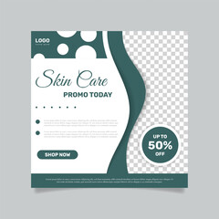 Modern Beauty Center Makeup Social Media Post Template