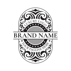 Vintage Badge label in black and white