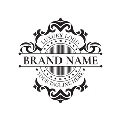 Vintage Badge label in black and white