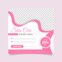 Modern Beauty Center Makeup Social Media Post Template