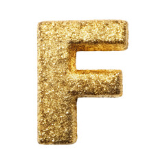 Sparkling Gold Letter F: Perfect for Luxury Branding