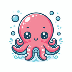 cute octopus image vector